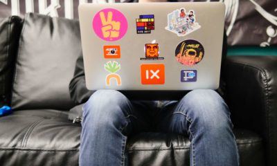 man working on laptop